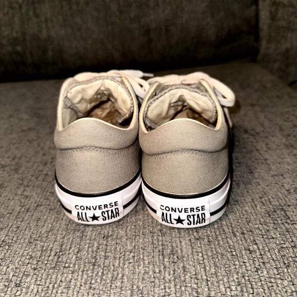 Converse All Star Sneakers Women’s 8 White Gray Canvas Low Top Lace-Up Shoes - Picture 3 of 6